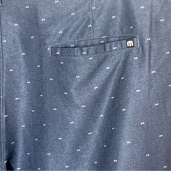 Travis Mathew Shorts Mens 38 Blue White Print Golf Outdoor Lightweight Stretch - Picture 8 of 11